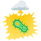 Wolke mit Blitz + Mikrobe