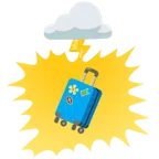 Wolke mit Blitz + Gepäck