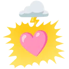 Wolke mit Blitz + pinkes Herz