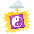 Wolke mit Blitz + Yin und Yang