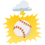 Wolke mit Blitz + Baseball