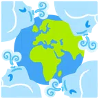 Wind + Globus mit Europa und Afrika