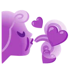 Wind + lila Herz