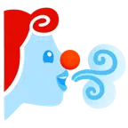 Wind + Clown-Gesicht