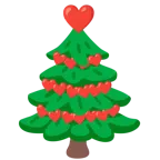 Nadelbaum + rotes Herz