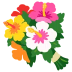 flor de hibisco + ramo de flores