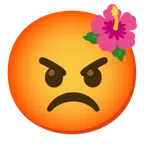 flor de hibisco + cara cabreada