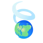 Blätter im Wind + Globus mit Europa und Afrika