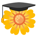chapéu de formatura + flor