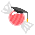 chapéu de formatura + bala