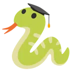 chapéu de formatura + cobra