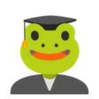 chapéu de formatura + sapo