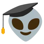 chapéu de formatura + alienígena