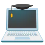 chapéu de formatura + laptop
