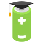 chapéu de formatura + pilha