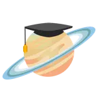 chapéu de formatura + planeta com anéis