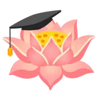 chapéu de formatura + lótus