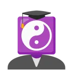 chapéu de formatura + yin yang