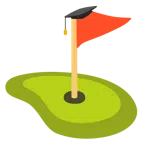 chapéu de formatura + bandeira no buraco