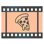 pellicola cinematografica + pizza