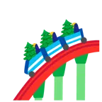 montagne russe + albero sempreverde