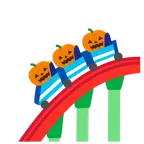 montagne russe + zucca di Halloween