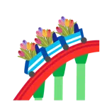 montagne russe + mazzo di fiori