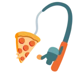 canna da pesca + pizza