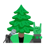 microfono + albero sempreverde