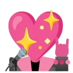 microfono + cuore che luccica