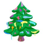 tavolozza + albero sempreverde