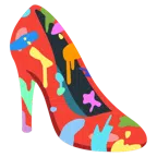 tavolozza + scarpa con il tacco