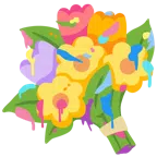 tavolozza + mazzo di fiori