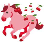 Pferd + Kirschen