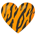 Tigergesicht + oranges Herz