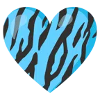 Tigergesicht + hellblaues Herz