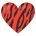 Tigergesicht + rotes Herz