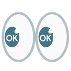 ojos + botón OK