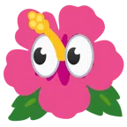 ojos + flor de hibisco