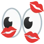 ojos + marca de beso