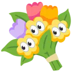 ojos + ramo de flores