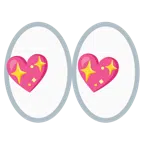 ojos + corazón brillante