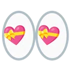 ojos + corazón con lazo