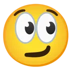 ojos + cara sonriendo con superioridad