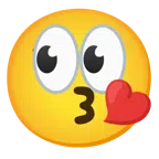 ojos + cara lanzando un beso