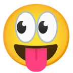 ojos + cara sacando la lengua