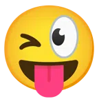 ojos + cara sacando la lengua y guiñando un ojo