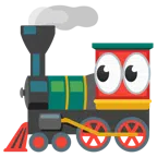 ojos + locomotora de vapor