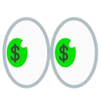 ojos + cara con lengua de dinero