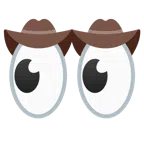 ojos + cara con sombrero de vaquero